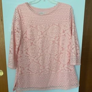 Mizrahi Pink Lace Tunic
